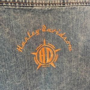 Vintage Harley Davidson Jean Vest Men's or Woman's